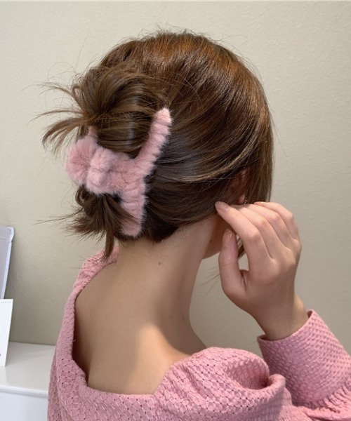 REBALANCE(リバランス)の「もこもこバレッタ(バレッタ/ヘアクリップ・レディース・A/B/C/F/E/D・ONE SIZE)」の2枚目の写真