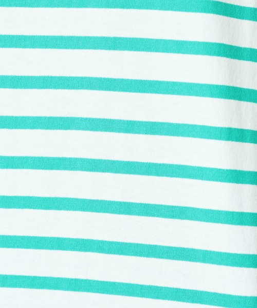 SOMETHING(サムシング)の「SOMETHING バスクシャツ/長袖ボーダーカットソー(Tシャツ/カットソー・レディース・グリーン/オレンジ/ブルー/ピンク/ブラック・FREE)」の13枚目の写真