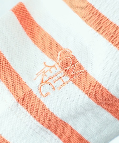 SOMETHING(サムシング)の「SOMETHING バスクシャツ/長袖ボーダーカットソー(Tシャツ/カットソー・レディース・グリーン/オレンジ/ブルー/ピンク/ブラック・FREE)」の19枚目の写真