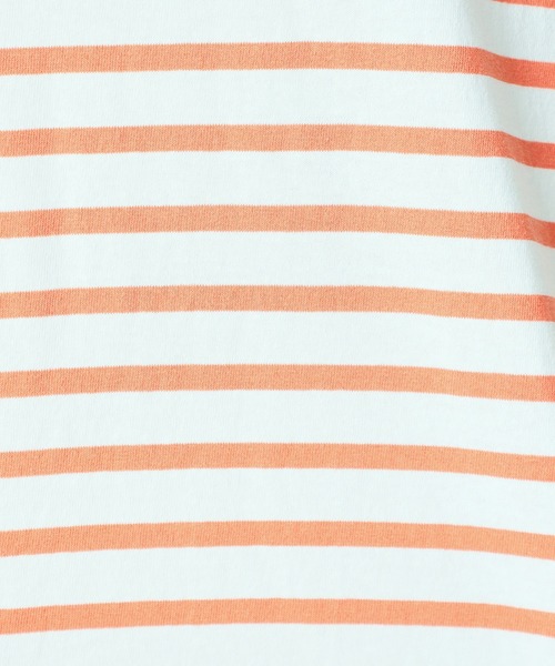 SOMETHING(サムシング)の「SOMETHING バスクシャツ/長袖ボーダーカットソー(Tシャツ/カットソー・レディース・グリーン/オレンジ/ブルー/ピンク/ブラック・FREE)」の21枚目の写真