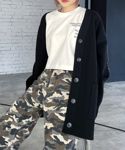 PAGEBOY(ページボーイ)の「WジャガードアソートVカーディガン(カーディガン/ボレロ・レディース・ブラック/ブラック系その他/ブルー系その他/オフホワイト・FREE)」の9枚目の写真