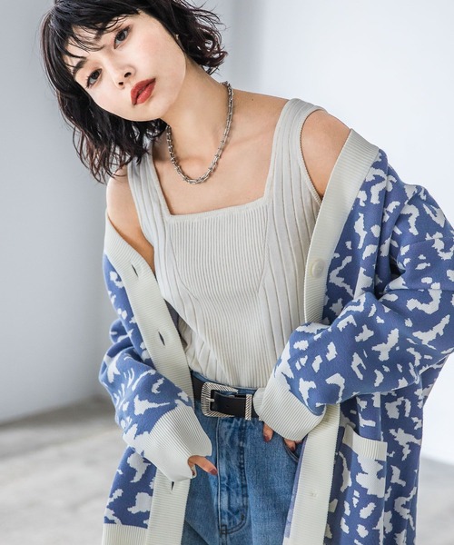 PAGEBOY(ページボーイ)の「WジャガードアソートVカーディガン(カーディガン/ボレロ・レディース・ブラック/ブラック系その他/ブルー系その他/オフホワイト・FREE)」の13枚目の写真