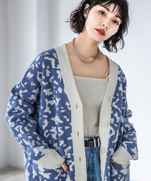 PAGEBOY(ページボーイ)の「WジャガードアソートVカーディガン(カーディガン/ボレロ・レディース・ブラック/ブラック系その他/ブルー系その他/オフホワイト・FREE)」の17枚目の写真