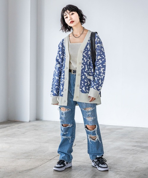 PAGEBOY(ページボーイ)の「WジャガードアソートVカーディガン(カーディガン/ボレロ・レディース・ブラック/ブラック系その他/ブルー系その他/オフホワイト・FREE)」の18枚目の写真