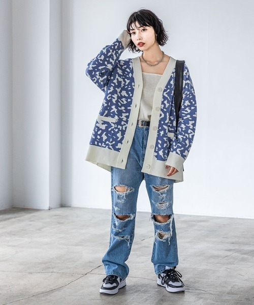 PAGEBOY(ページボーイ)の「WジャガードアソートVカーディガン(カーディガン/ボレロ・レディース・ブラック/ブラック系その他/ブルー系その他/オフホワイト・FREE)」の19枚目の写真