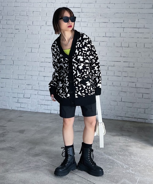 PAGEBOY(ページボーイ)の「WジャガードアソートVカーディガン(カーディガン/ボレロ・レディース・ブラック/ブラック系その他/ブルー系その他/オフホワイト・FREE)」の22枚目の写真