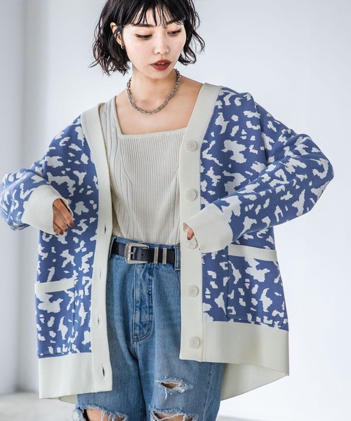 WジャガードアソートVカーディガン（カーディガン/ボレロ）｜PAGEBOY