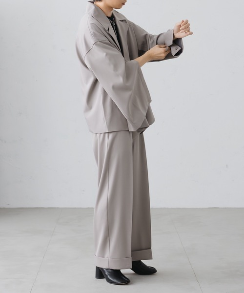 epnok（エプノック）の「ダブルテーラードスリーブスリットジャケット（テーラードジャケット・メンズ・ダークブラウン/チャコールグレー/グレー・SMALL/LARGE/MEDIUM）」の4枚目の写真