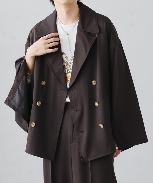 セール】ダブルテーラードスリーブスリットジャケット（テーラード