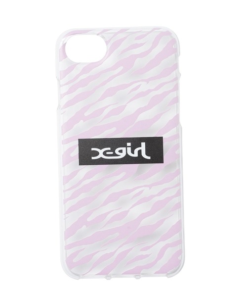X-girl（エックスガール）の「CLEAR MOBILE CASE for iPhone SE(2nd/3rd GENERATION)/8/7/6s/6（スマホケース/カバー・レディース・ライトブルー/マルチ/レッド/ピンク・ONE SIZE）」の2枚目の写真