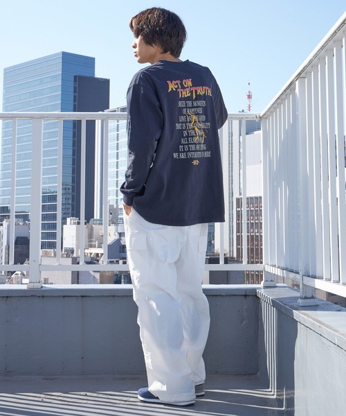 PBLIM（ページボーイリム）の「PAGEBOYLIM/ヘビーメタルロンT（Tシャツ/カットソー・レディース・オフホワイト/ネイビー/チャコールグレー・MEDIUM/LARGE）」の14枚目の写真