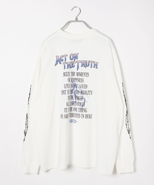 PBLIM（ページボーイリム）の「PAGEBOYLIM/ヘビーメタルロンT（Tシャツ/カットソー・レディース・オフホワイト/ネイビー/チャコールグレー・MEDIUM/LARGE）」の16枚目の写真