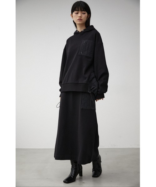AZUL by moussy(アズールバイマウジー)の「QUILTED DETAIL HOODIE/キルティングディテールフーディ(パーカー・レディース・アイボリー/ライトカーキ/ブラック・MEDIUM/SMALL)」の16枚目の写真
