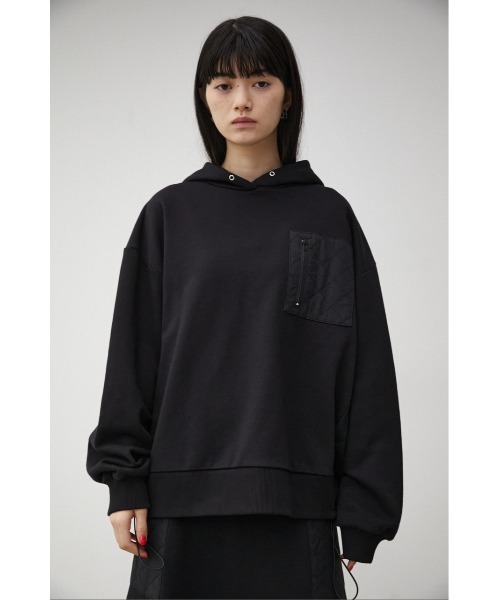 AZUL by moussy(アズールバイマウジー)の「QUILTED DETAIL HOODIE/キルティングディテールフーディ(パーカー・レディース・アイボリー/ライトカーキ/ブラック・MEDIUM/SMALL)」の17枚目の写真