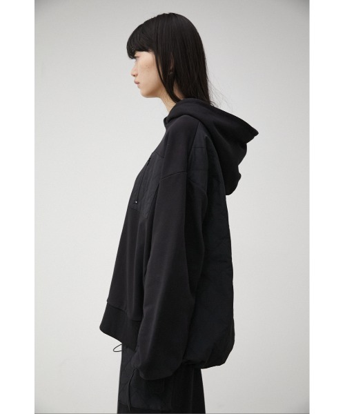 AZUL by moussy(アズールバイマウジー)の「QUILTED DETAIL HOODIE/キルティングディテールフーディ(パーカー・レディース・アイボリー/ライトカーキ/ブラック・MEDIUM/SMALL)」の18枚目の写真