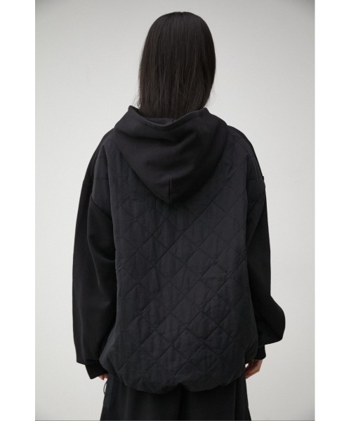 AZUL by moussy(アズールバイマウジー)の「QUILTED DETAIL HOODIE/キルティングディテールフーディ(パーカー・レディース・アイボリー/ライトカーキ/ブラック・MEDIUM/SMALL)」の19枚目の写真