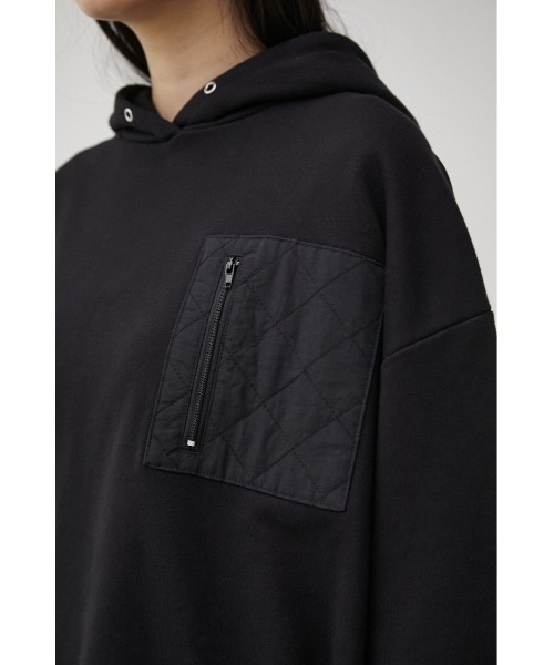 AZUL by moussy(アズールバイマウジー)の「QUILTED DETAIL HOODIE/キルティングディテールフーディ(パーカー・レディース・アイボリー/ライトカーキ/ブラック・MEDIUM/SMALL)」の21枚目の写真