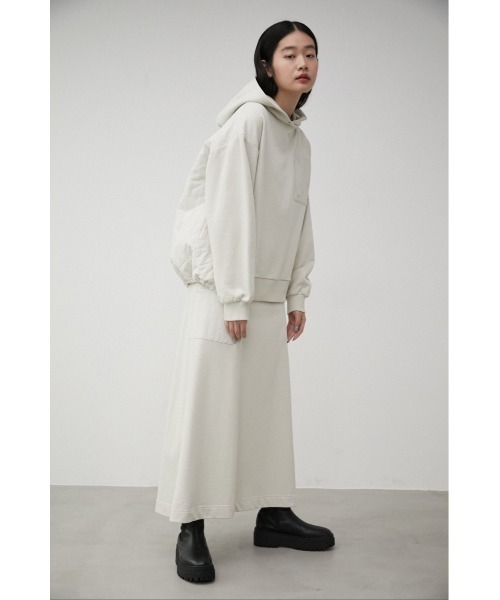 AZUL by moussy(アズールバイマウジー)の「QUILTED DETAIL HOODIE/キルティングディテールフーディ(パーカー・レディース・アイボリー/ライトカーキ/ブラック・MEDIUM/SMALL)」の7枚目の写真