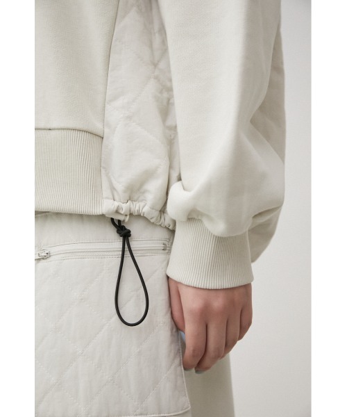 AZUL by moussy(アズールバイマウジー)の「QUILTED DETAIL HOODIE/キルティングディテールフーディ(パーカー・レディース・アイボリー/ライトカーキ/ブラック・MEDIUM/SMALL)」の13枚目の写真