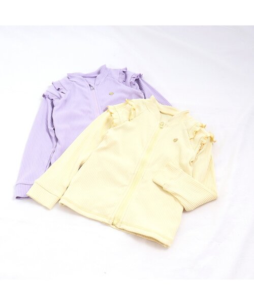 apres les cours（アプレレクール）の「肩フリルラッシュガード_UVカット（ラッシュガード・キッズ・イエロー/ラベンダー・110/140/120/130/90/80/100）」の14枚目の写真