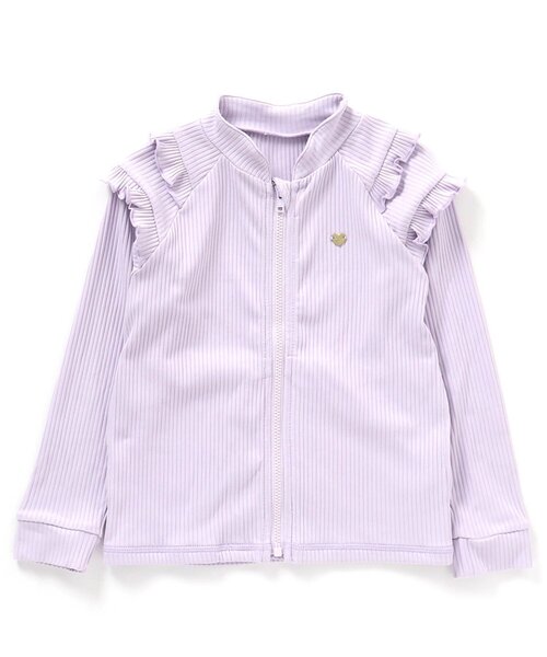 apres les cours（アプレレクール）の「肩フリルラッシュガード_UVカット（ラッシュガード・キッズ・イエロー/ラベンダー・110/140/120/130/90/80/100）」の3枚目の写真