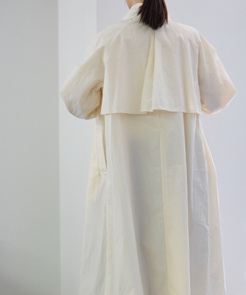 TRIANGLE PALETTE(トライアングルパレット)の「スタンドカラーワッシャーロングコート(その他アウター・レディース・カーキ/アイボリー/ネイビー/グレイッシュベージュ・FREE)」の11枚目の写真