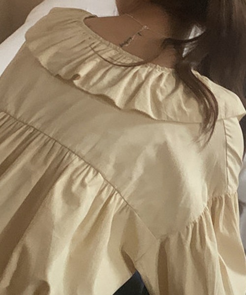 Merlette マーレット フリルギャザースモックシャツブラウス merlette Merlette マーレット 23SS JONQUIL フリルギャザー