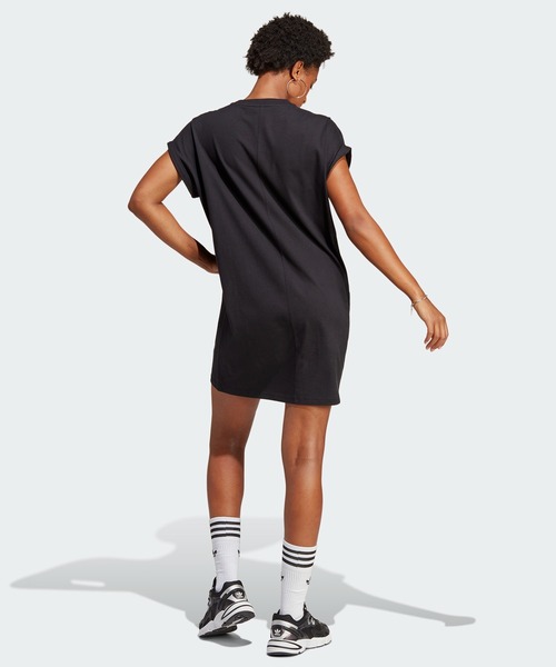 adidas(アディダス)の「アディカラー クラシックス トレフォイル Tシャツワンピース / アディダスオリジナルス adidas Originals(ワンピース・レディース・ブラック/パープル・SMALL/MEDIUM/LARGE/X-LARGE/X-SMALL/XX-LARGE)」の4枚目の写真