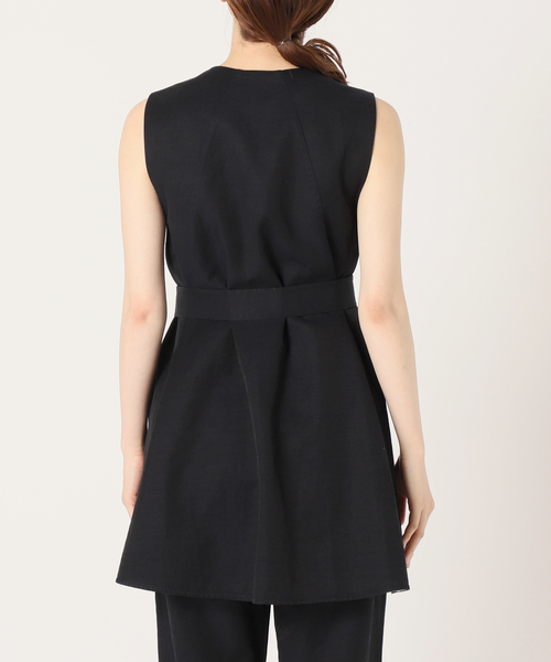 VERMEIL par iena（ヴェルメイユパーイエナ）の「キュプラコットンリネンフレアジレ（ベスト・レディース・ブラック/ベージュ・FREE）」の21枚目の写真