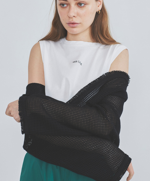 Rouge vif Anna（ルージュヴィフアンナ）の「ヴィンテージライクロゴノースリーブ（Tシャツ/カットソー・レディース・ホワイト/チャコールグレー・フリー）」の2枚目の写真