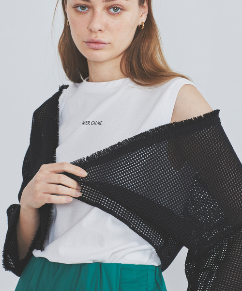 Rouge vif Anna（ルージュヴィフアンナ）の「ヴィンテージライクロゴノースリーブ（Tシャツ/カットソー・レディース・ホワイト/チャコールグレー・フリー）」の5枚目の写真