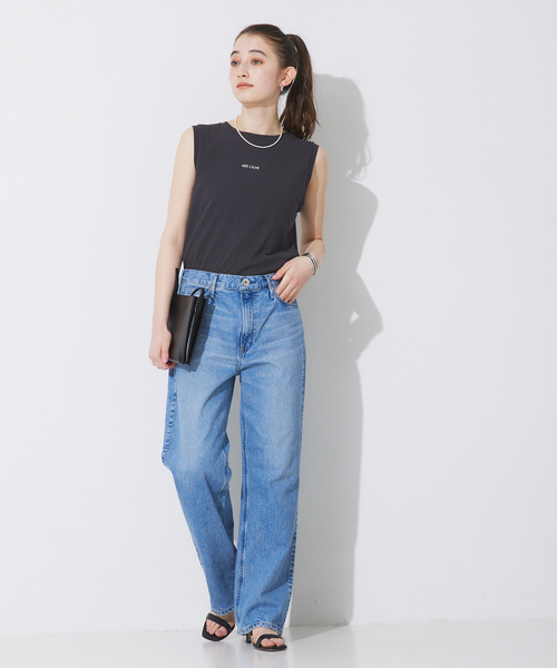 Rouge vif Anna（ルージュヴィフアンナ）の「ヴィンテージライクロゴノースリーブ（Tシャツ/カットソー・レディース・ホワイト/チャコールグレー・フリー）」の8枚目の写真