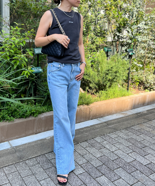 Rouge vif Anna（ルージュヴィフアンナ）の「ヴィンテージライクロゴノースリーブ（Tシャツ/カットソー・レディース・ホワイト/チャコールグレー・フリー）」の12枚目の写真