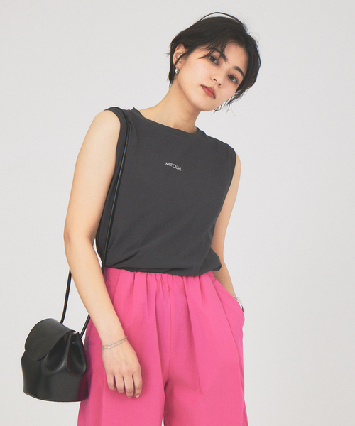 Rouge vif Anna（ルージュヴィフアンナ）の「ヴィンテージライクロゴノースリーブ（Tシャツ/カットソー・レディース・ホワイト/チャコールグレー・フリー）」の20枚目の写真