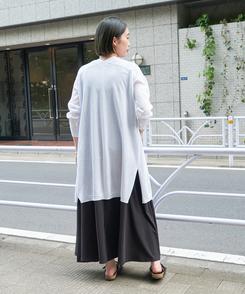 B.C STOCK（ベーセーストック）の「レビータ ロングカーディガン（カーディガン/ボレロ・レディース・ブルー系その他/ネイビー/ブラウン/ホワイト・FREE）」の7枚目の写真