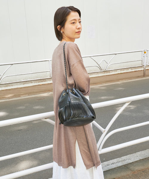 B.C STOCK（ベーセーストック）の「レビータ ロングカーディガン（カーディガン/ボレロ・レディース・ブルー系その他/ネイビー/ブラウン/ホワイト・FREE）」の11枚目の写真