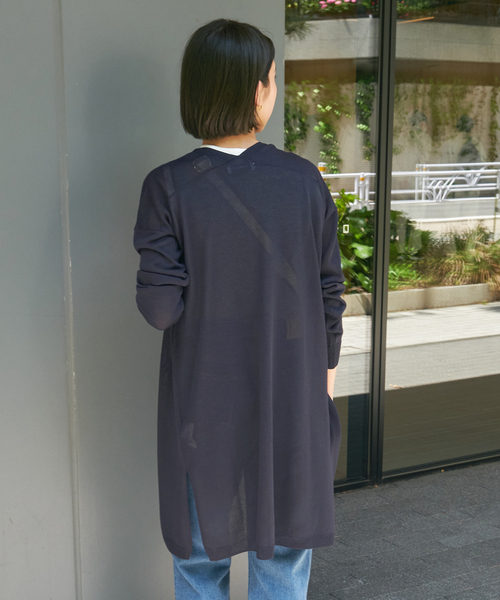 B.C STOCK（ベーセーストック）の「レビータ ロングカーディガン（カーディガン/ボレロ・レディース・ブルー系その他/ネイビー/ブラウン/ホワイト・FREE）」の16枚目の写真