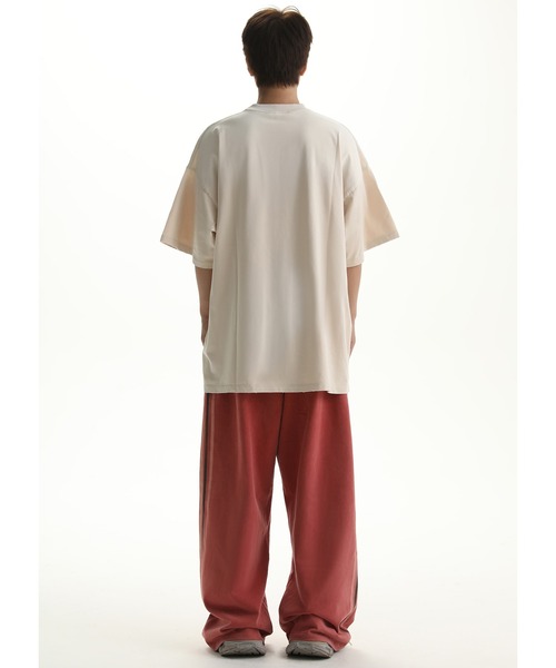 MASONPRINCE(メイソンプリンス)の「オーバーサイズ ヴィンテージ加工 グラデーション ロゴプリントTシャツ DT4098【MASONPRINCE】(Tシャツ/カットソー・メンズ・レッド/ホワイト・S/L/XL/M)」の5枚目の写真