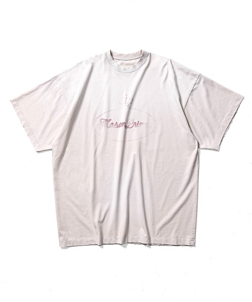 MASONPRINCE(メイソンプリンス)の「オーバーサイズ ヴィンテージ加工 グラデーション ロゴプリントTシャツ DT4098【MASONPRINCE】(Tシャツ/カットソー・メンズ・レッド/ホワイト・S/L/XL/M)」の7枚目の写真