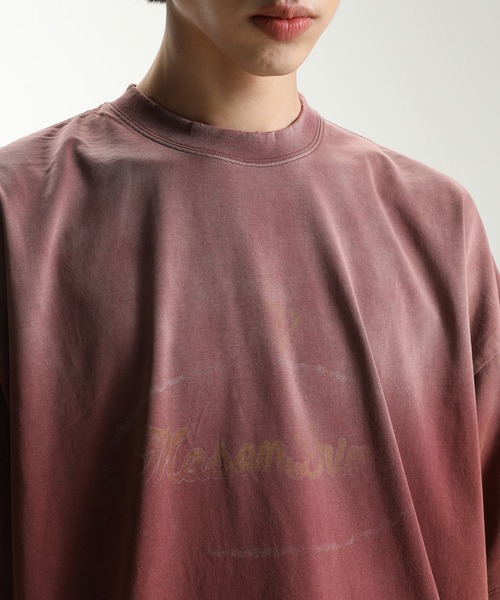 MASONPRINCE(メイソンプリンス)の「オーバーサイズ ヴィンテージ加工 グラデーション ロゴプリントTシャツ DT4098【MASONPRINCE】(Tシャツ/カットソー・メンズ・レッド/ホワイト・S/L/XL/M)」の9枚目の写真