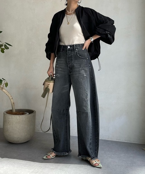 DouDou（ドゥドゥ）の「【WEB限定】カップ付アメスリ（タンクトップ・レディース・ブルー/オフホワイト/グレイッシュベージュ/ブラック・FREE）」の12枚目の写真