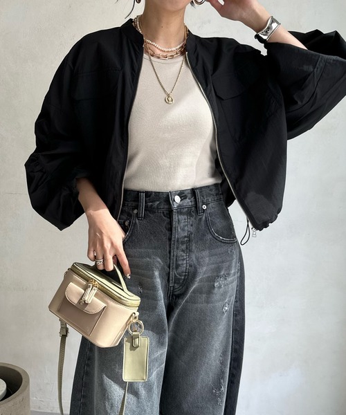 DouDou（ドゥドゥ）の「【WEB限定】カップ付アメスリ（タンクトップ・レディース・ブルー/オフホワイト/グレイッシュベージュ/ブラック・FREE）」の6枚目の写真