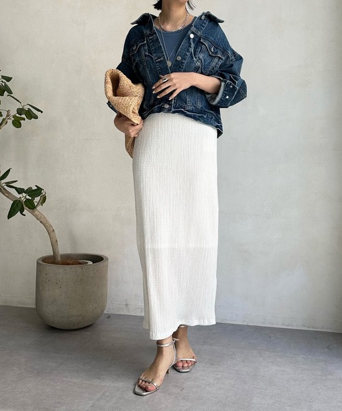 DouDou（ドゥドゥ）の「【WEB限定】カップ付アメスリ（タンクトップ・レディース・ブルー/オフホワイト/グレイッシュベージュ/ブラック・FREE）」の16枚目の写真