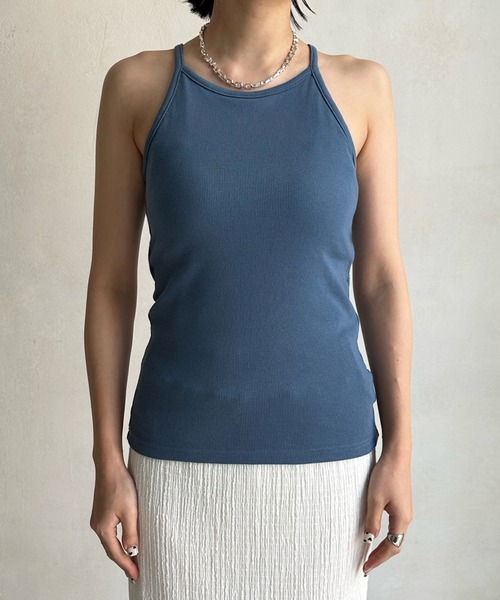 DouDou（ドゥドゥ）の「【WEB限定】カップ付アメスリ（タンクトップ・レディース・ブルー/オフホワイト/グレイッシュベージュ/ブラック・FREE）」の20枚目の写真