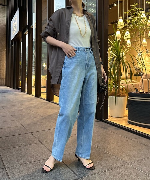 DouDou（ドゥドゥ）の「【WEB限定】カップ付アメスリ（タンクトップ・レディース・ブルー/オフホワイト/グレイッシュベージュ/ブラック・FREE）」の21枚目の写真