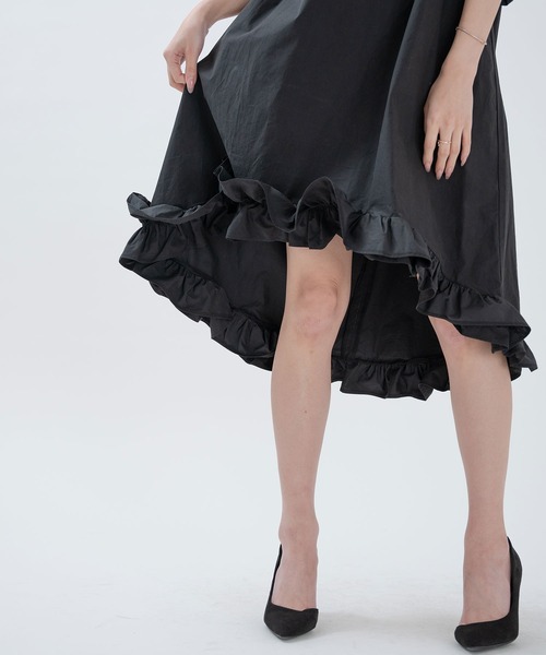 qumerry.（キュメリ）の「タイプライターバルーンワンピース（ワンピース・レディース・ホワイト/ブラック・FREE）」の8枚目の写真