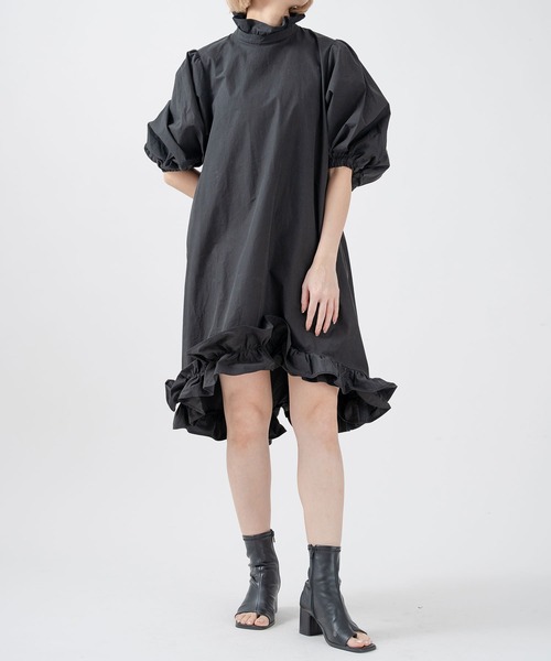 qumerry.（キュメリ）の「タイプライターバルーンワンピース（ワンピース・レディース・ホワイト/ブラック・FREE）」の20枚目の写真