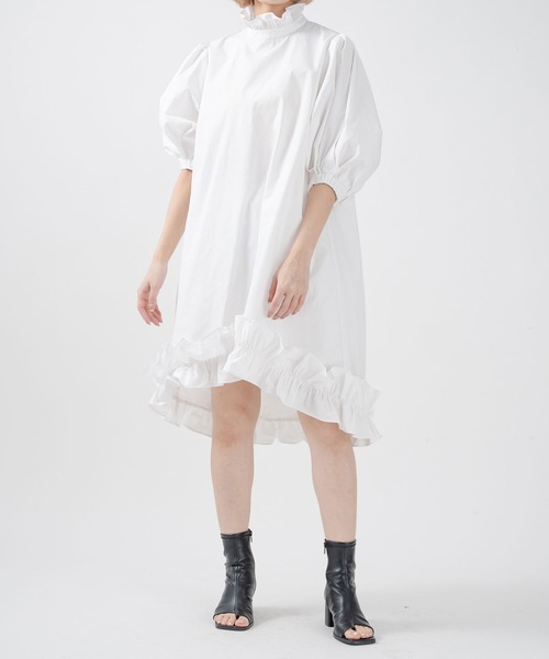 qumerry.（キュメリ）の「タイプライターバルーンワンピース（ワンピース・レディース・ホワイト/ブラック・FREE）」の22枚目の写真