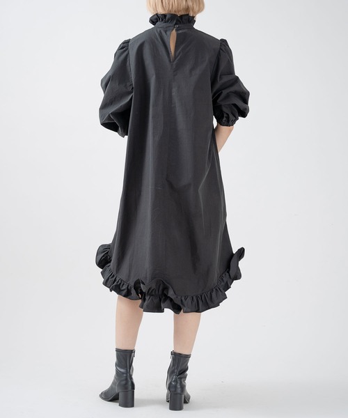 qumerry.（キュメリ）の「タイプライターバルーンワンピース（ワンピース・レディース・ホワイト/ブラック・FREE）」の18枚目の写真