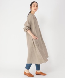 studio clip リネン100 ギャザースキッパー ワンピース　新品 studio clip リネン100 ギャザースキッパー ワンピース 新品